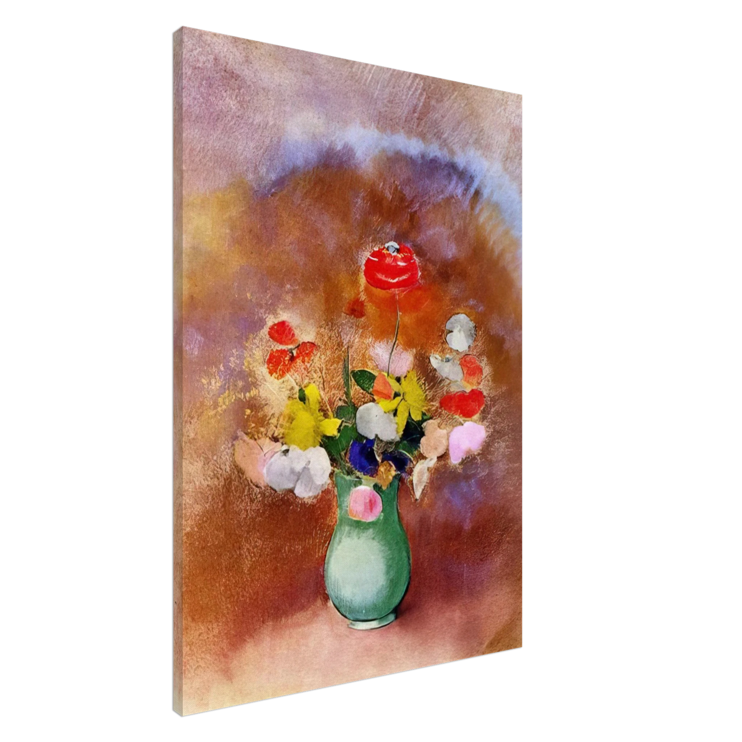Odilon Redon - POPPIES IN A VASE Canvas - 20x30 cm / 8x12 inches-canvas