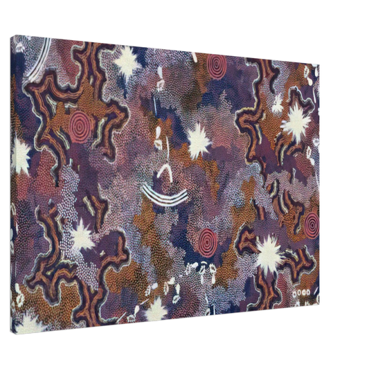 Clifford Possum Tjapaltjarri - Ngarlu - 1994 Canvas - 20x30 cm / 8x12 inches-canvas