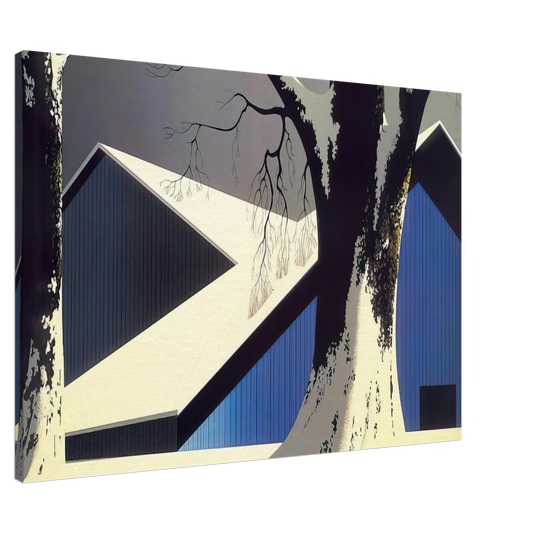 Eyvind Earle - Winter Quiet Canvas - 20x30 cm / 8x12 inches-canvas