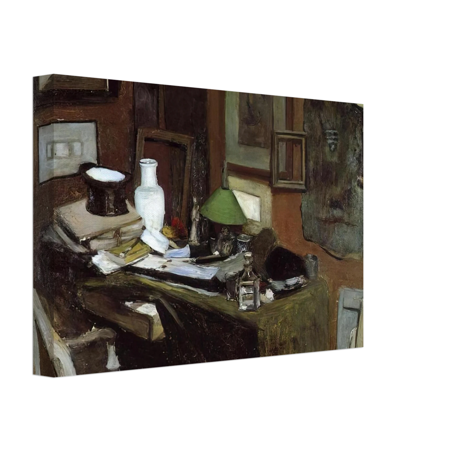 Henri Matisse - INTERIOR WITH A TOP HAT 1896 Canvas - 40x60 cm / 16x24 inches-canvas