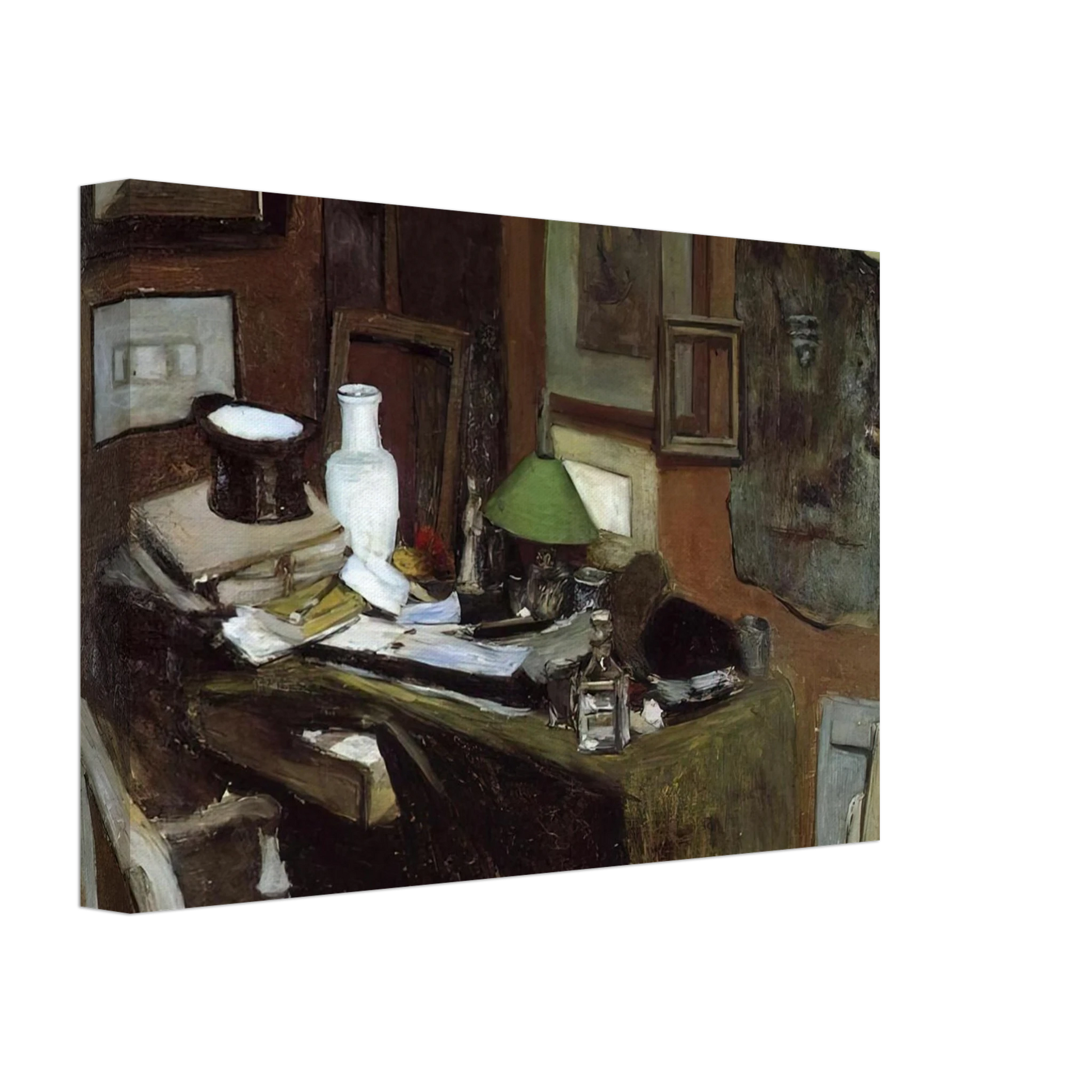 Henri Matisse - INTERIOR WITH A TOP HAT 1896 Canvas - 40x60 cm / 16x24 inches-canvas