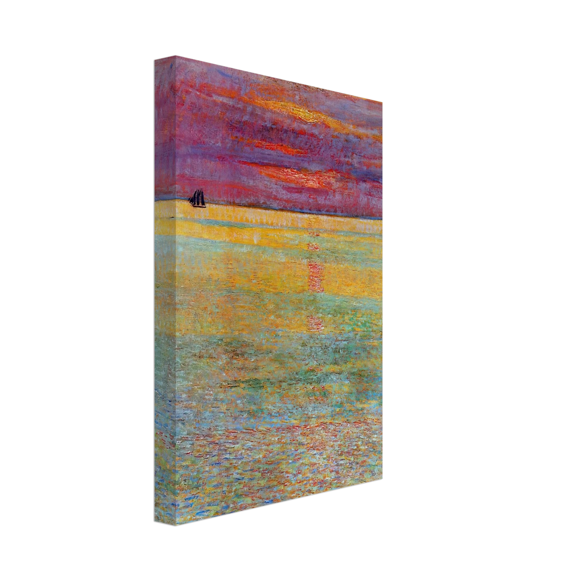 Childe Hassam - Sunset at Sea Canvas - 70x100 cm / 28x40 inches-canvas