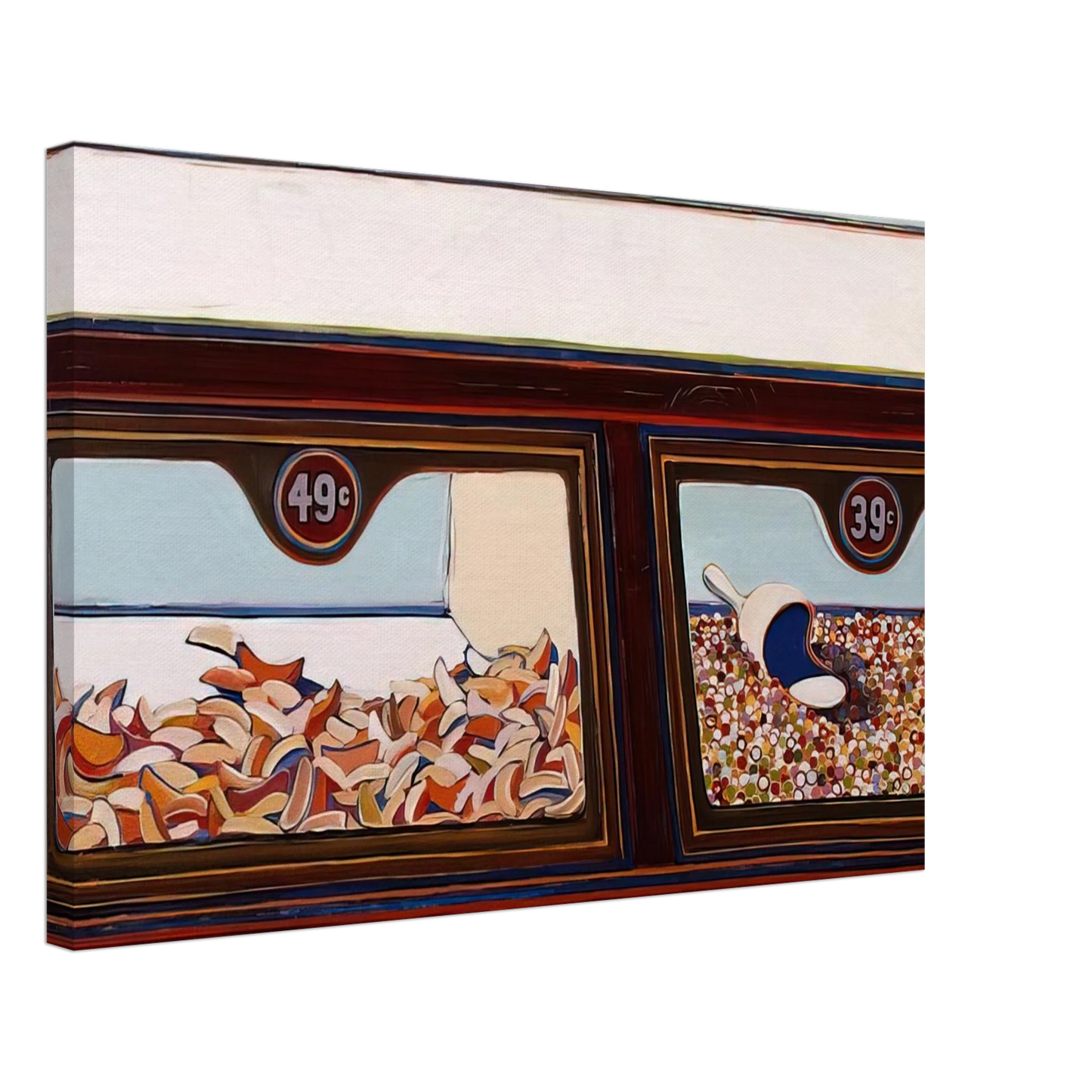 Wayne Thiebaud - Candy Counter - 1963 Canvas - 40x60 cm / 16x24 inches-canvas