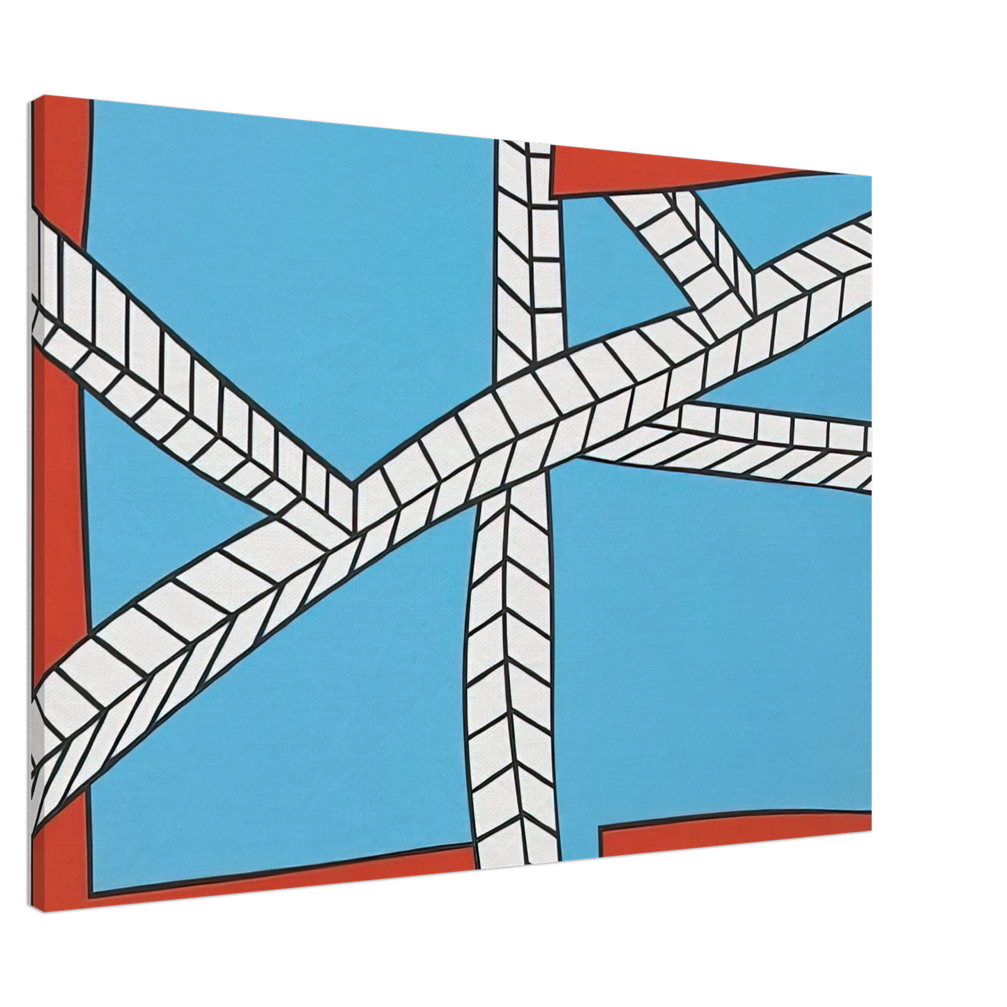 Nicholas Krushenick - Skyscape II - 1988 Canvas - 20x30 cm / 8x12 inches-canvas