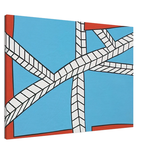 Nicholas Krushenick - Skyscape II - 1988 Canvas - 20x30 cm / 8x12 inches-canvas