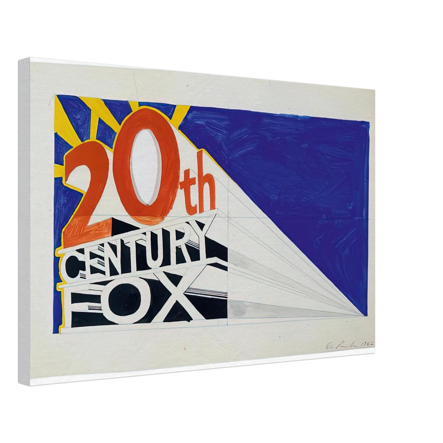 Edward Ruscha - TRADEMARK 3 1962 Canvas - 70x100 cm / 28x40 inches-canvas