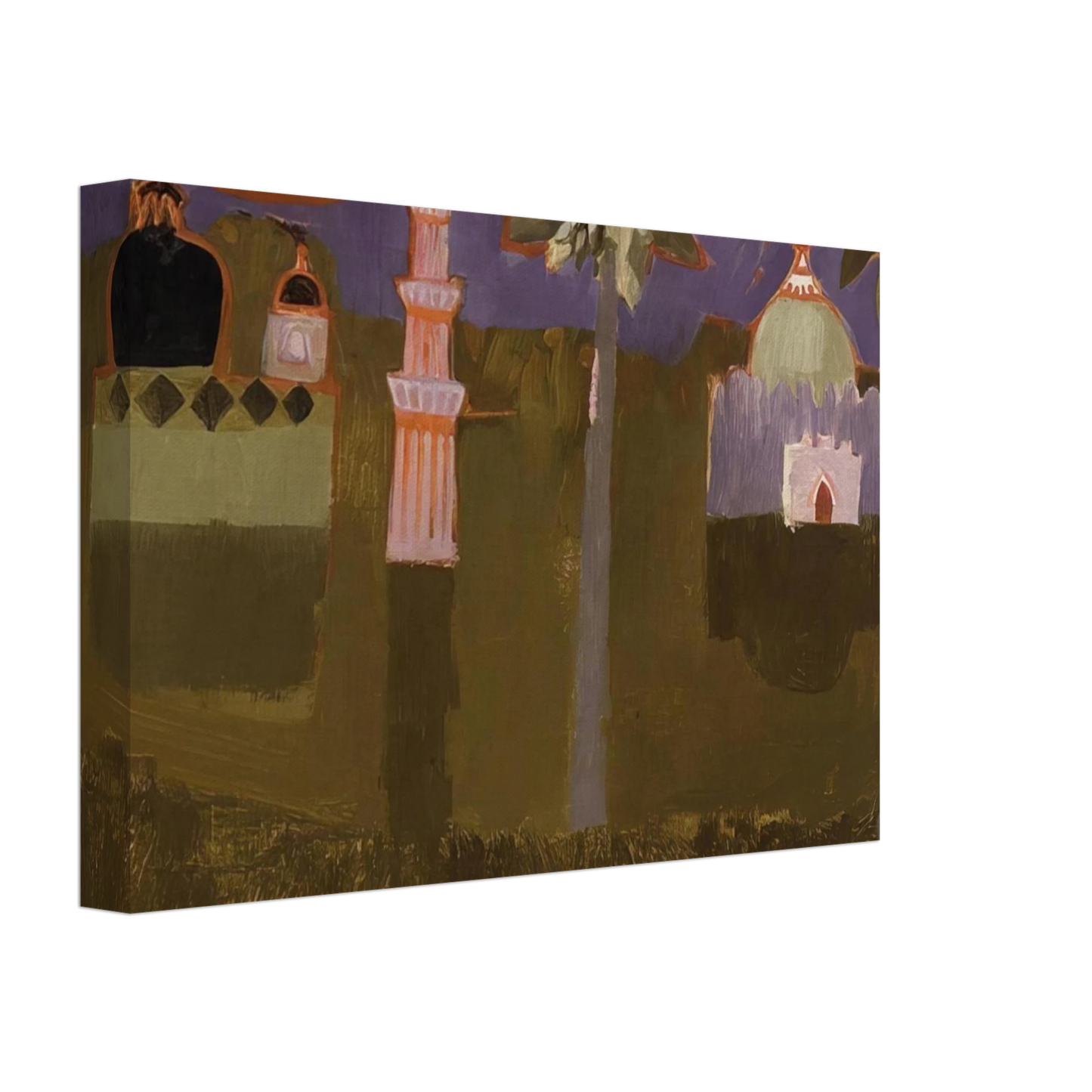 Mary Fedden - Minorets - 1968 Canvas - 40x60 cm / 16x24 inches-canvas