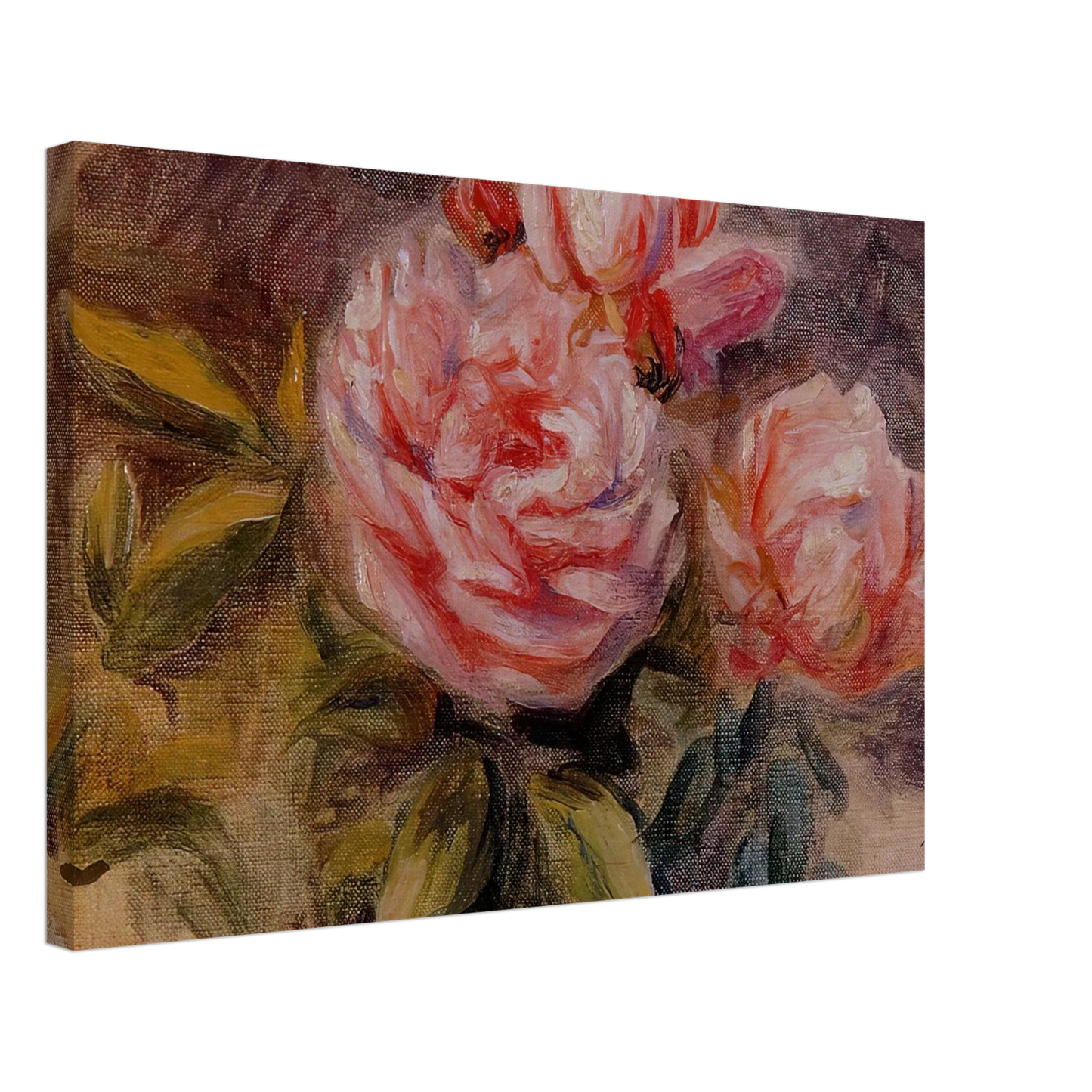 Pierre-Auguste Renoir - Roses Canvas - 70x100 cm / 28x40 inches-canvas