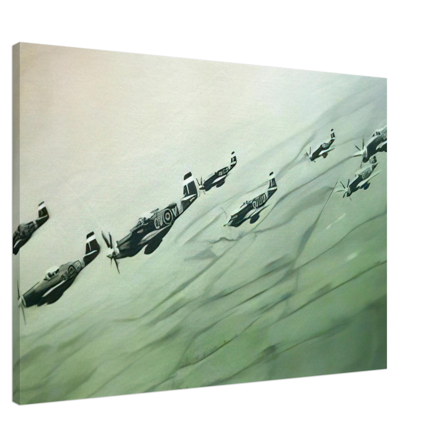 Gerhard Richter - MUSTANG STAFFEL 1964 Canvas - 20x30 cm / 8x12 inches-canvas