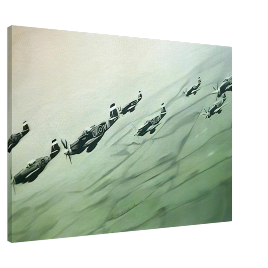 Gerhard Richter - MUSTANG STAFFEL 1964 Canvas - 20x30 cm / 8x12 inches-canvas