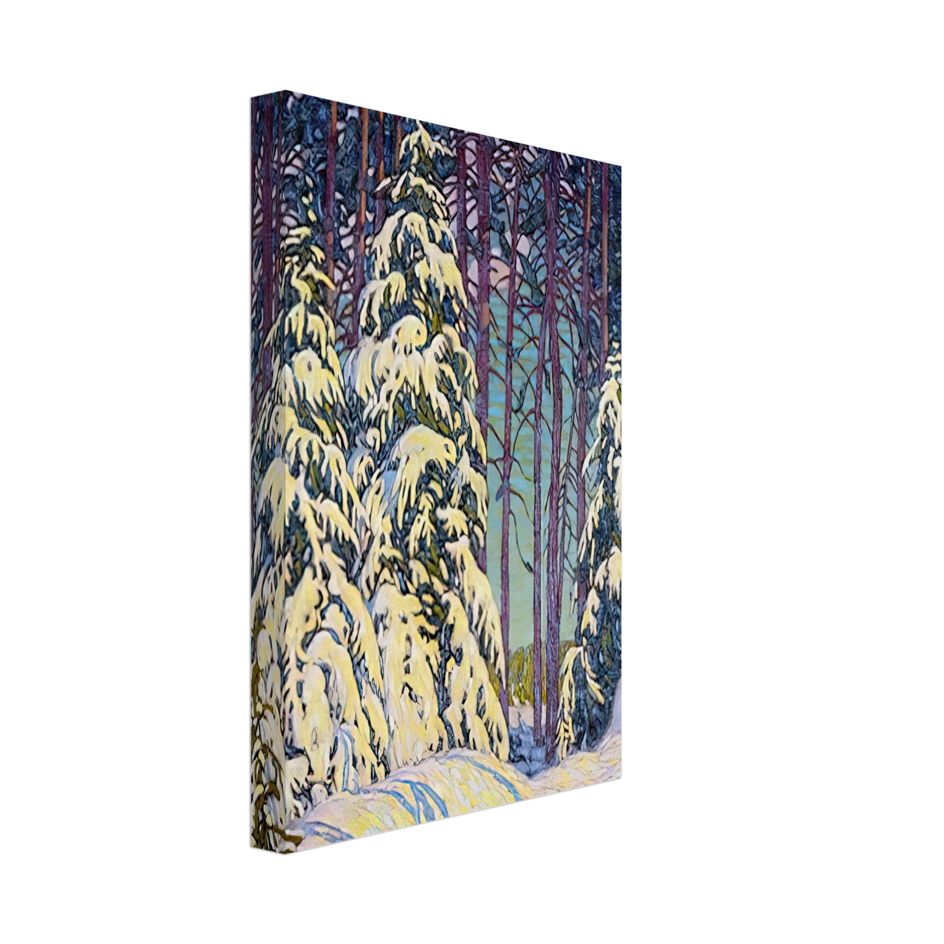 Lawren Harris - Winter Sunrise - 1913 Canvas - 40x60 cm / 16x24 inches-canvas