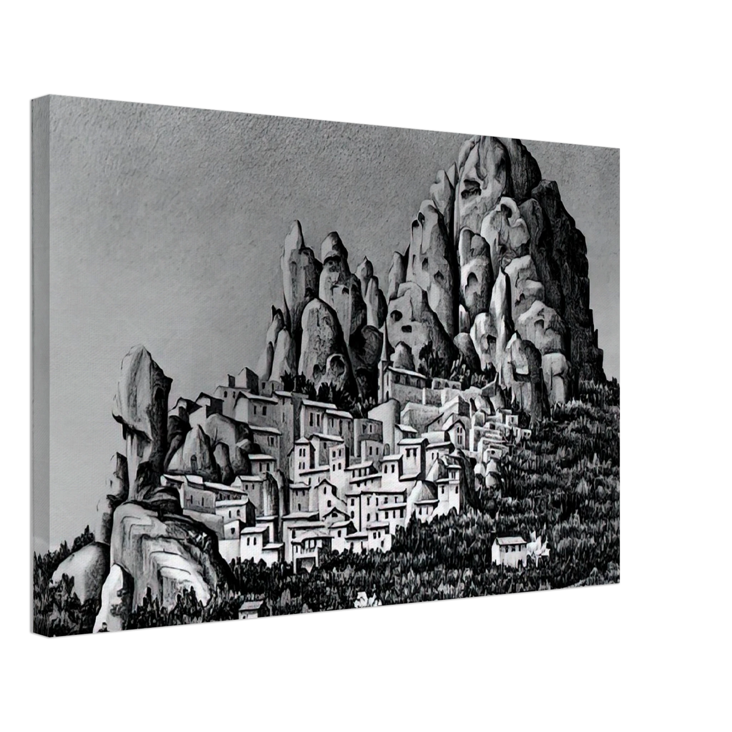 MC Escher - PENTEDATTIO CALABRIA OCTOBER 1930 1930 Canvas - 40x60 cm / 16x24 inches-canvas