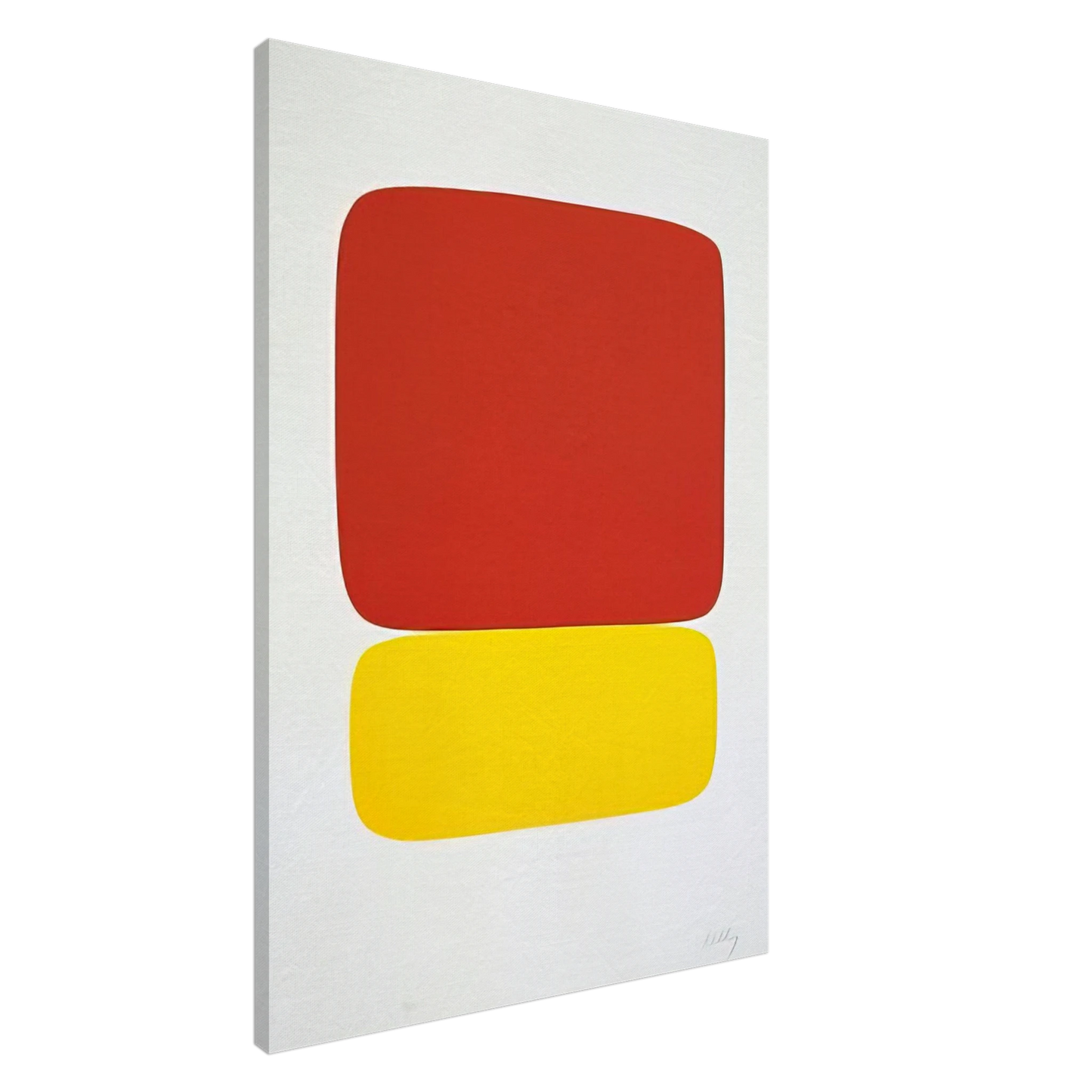 Ellsworth Kelly - Red over Yellow from Suite of Twenty-Seven Color Lithographs Canvas - 20x30 cm / 8x12 inches-canvas