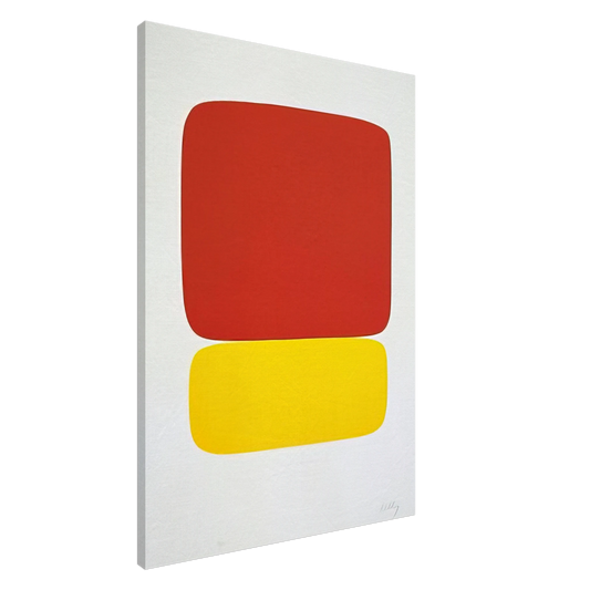 Ellsworth Kelly - Red over Yellow from Suite of Twenty-Seven Color Lithographs Canvas - 20x30 cm / 8x12 inches-canvas
