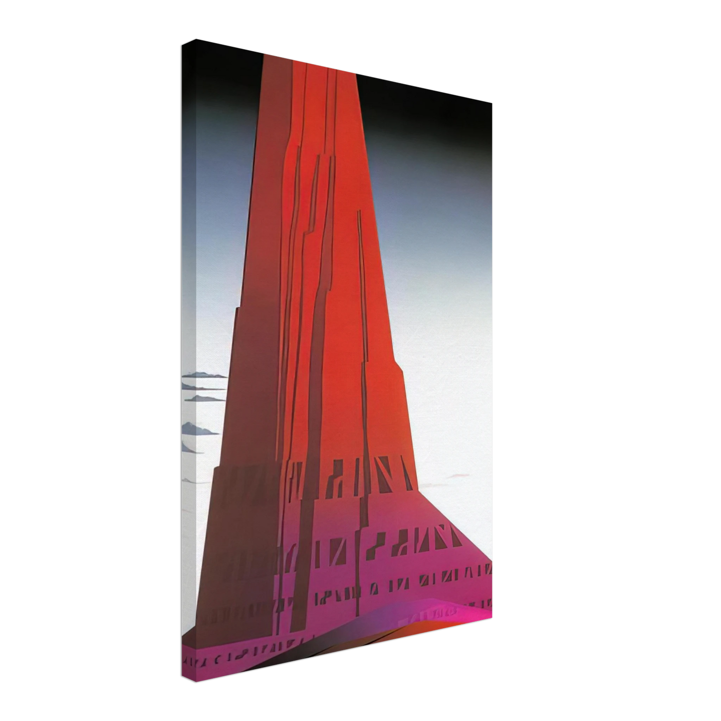 Eyvind Earle - Desert Skyscraper Canvas - 40x60 cm / 16x24 inches-canvas