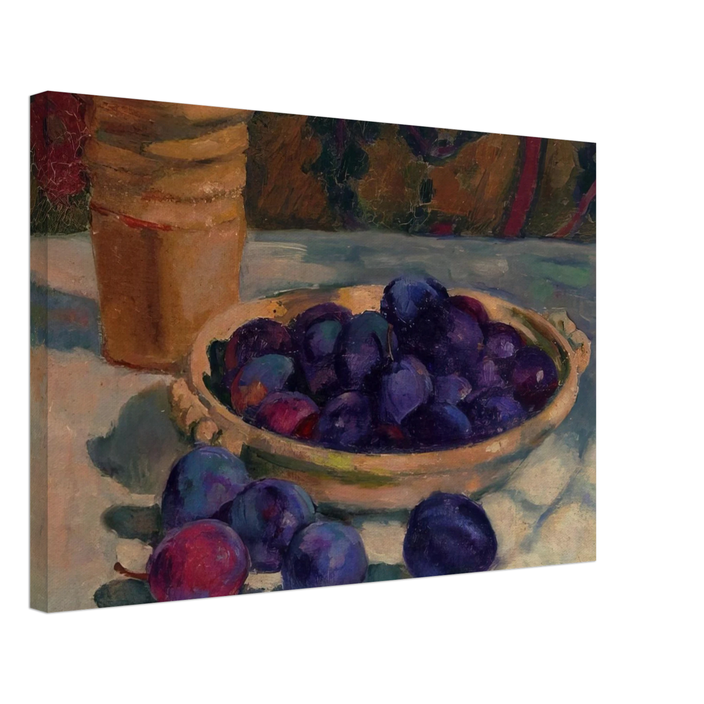 Theo van Rysselberghe - STILL LIFE WITH PLUMS 1926 Canvas - 70x100 cm / 28x40 inches-canvas