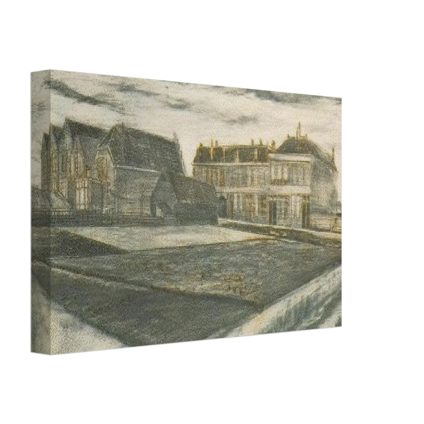 Vincent van Gogh - The Houses on Schenkweg where Van Gogh Lived Canvas - 40x60 cm / 16x24 inches-canvas