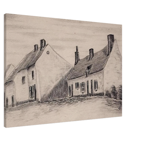 Vincent van Gogh - A Zandmennik house Canvas - 20x30 cm / 8x12 inches-canvas