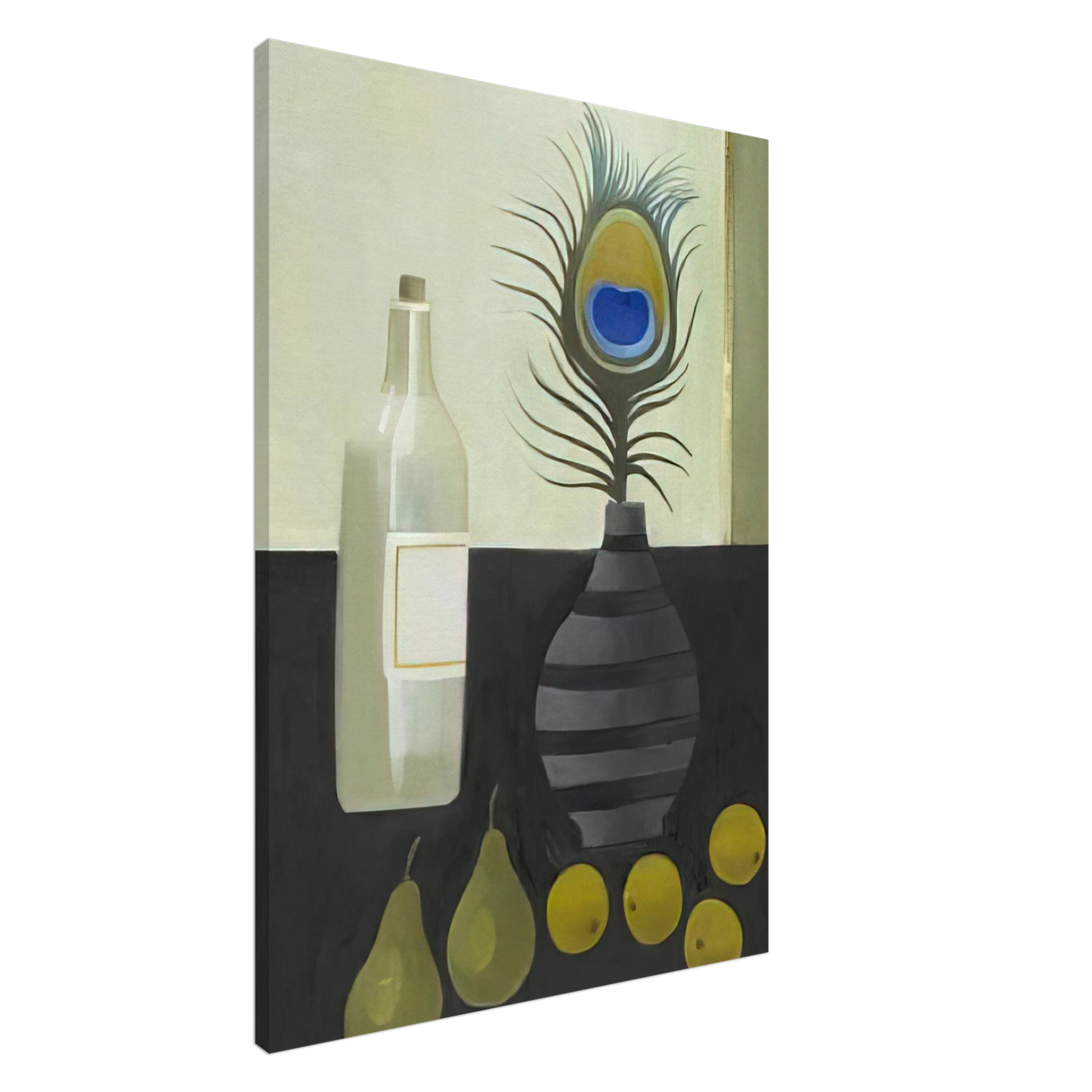 Mary Fedden - Peacock Feather Still Life - 2009 Canvas - 20x30 cm / 8x12 inches-canvas