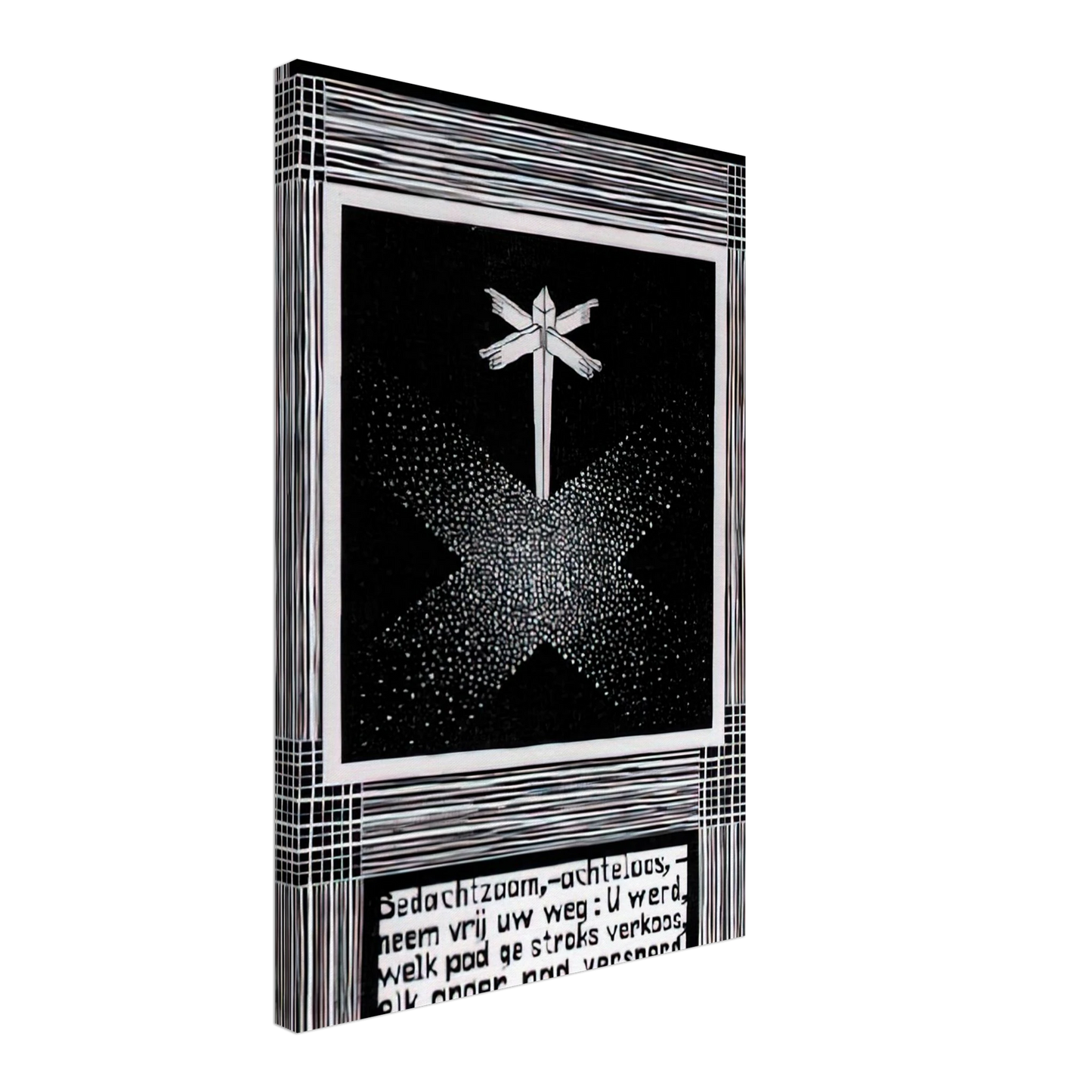 MC Escher - EMBLEMATA SIGNPOST Canvas - 40x60 cm / 16x24 inches-canvas