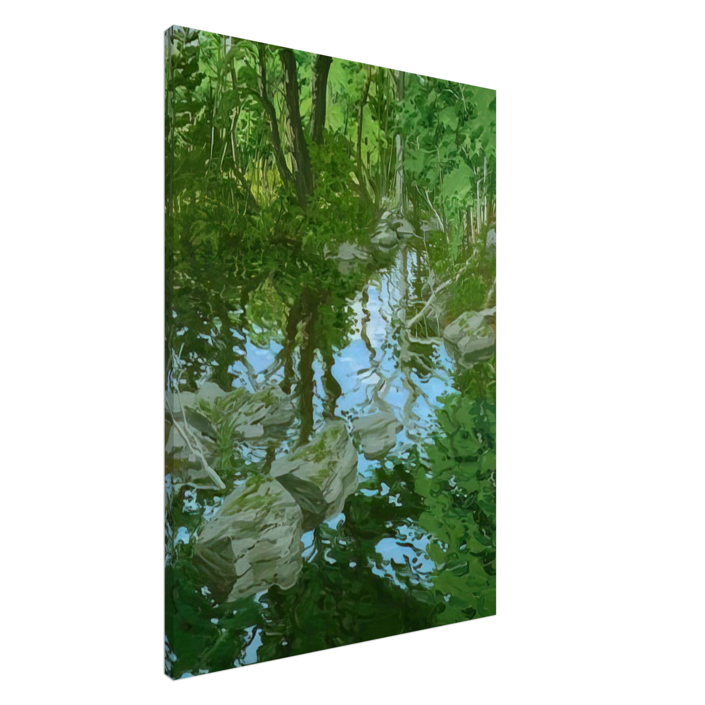 Neil Welliver - Maine Woodland.png - 1970 Canvas - 20x30 cm / 8x12 inches-canvas