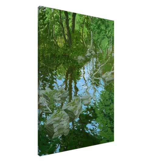 Neil Welliver - Maine Woodland.png - 1970 Canvas - 20x30 cm / 8x12 inches-canvas