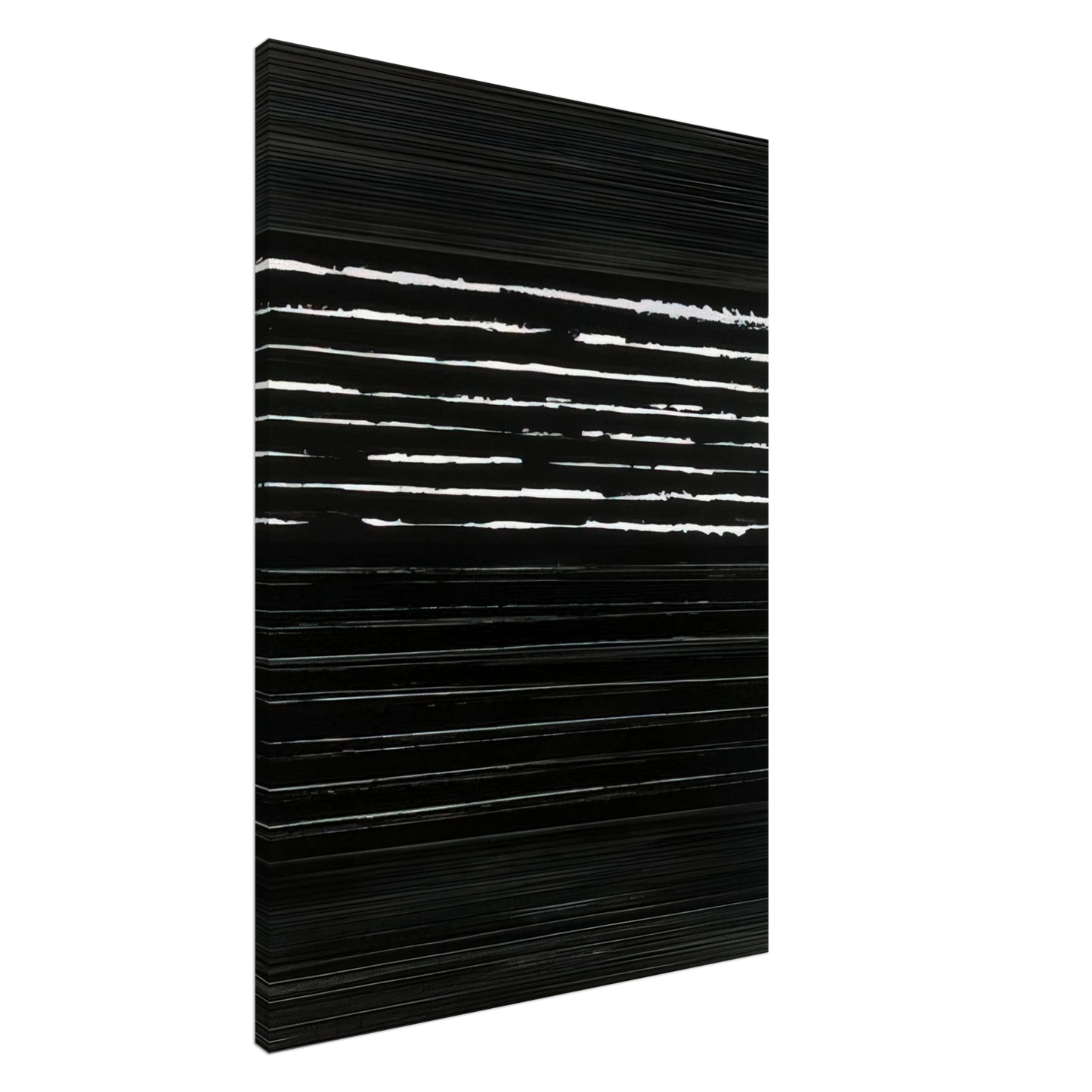 Pierre Soulages - Peinture 324 x 181 cm, 14 mars 1999 Polyptyque - 1999 Canvas - 20x30 cm / 8x12 inches-canvas