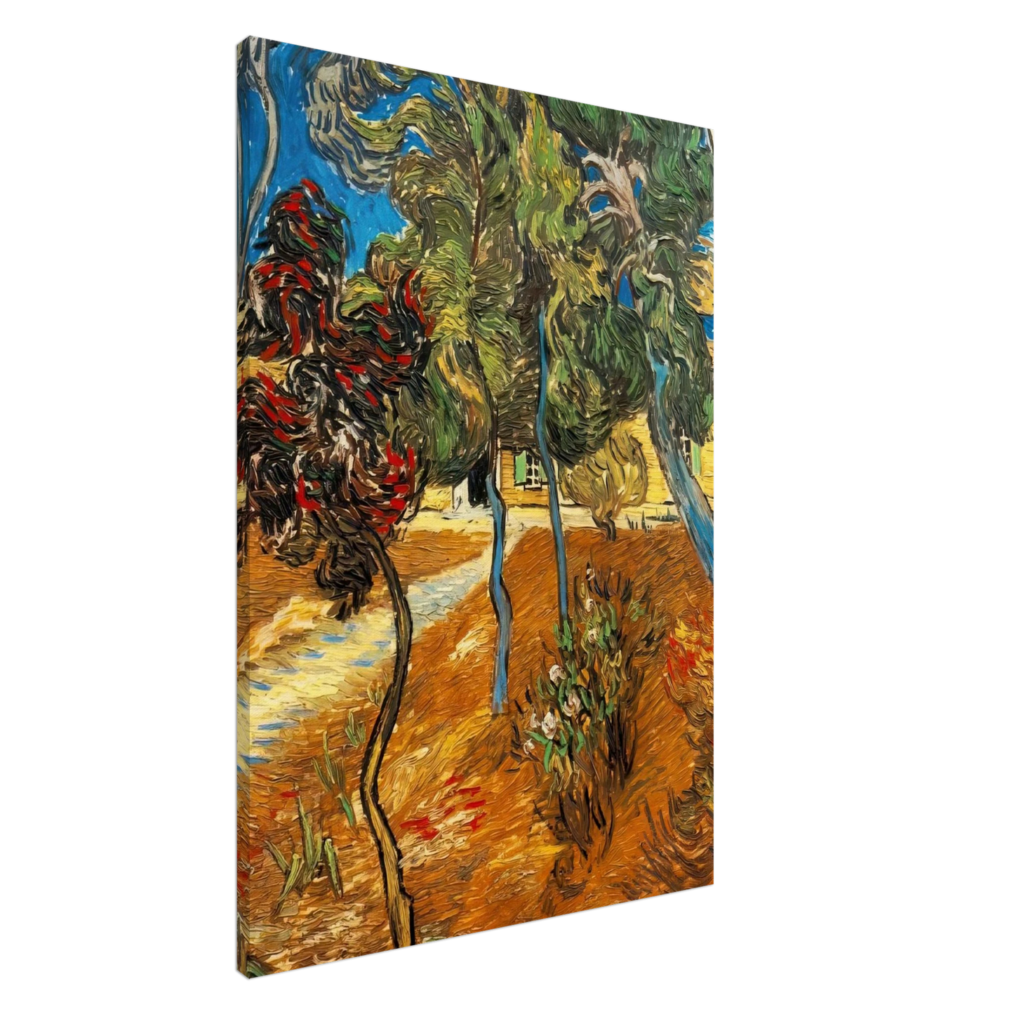 Vincent van Gogh - Trees in the Asylum Garden Canvas - 20x30 cm / 8x12 inches-canvas