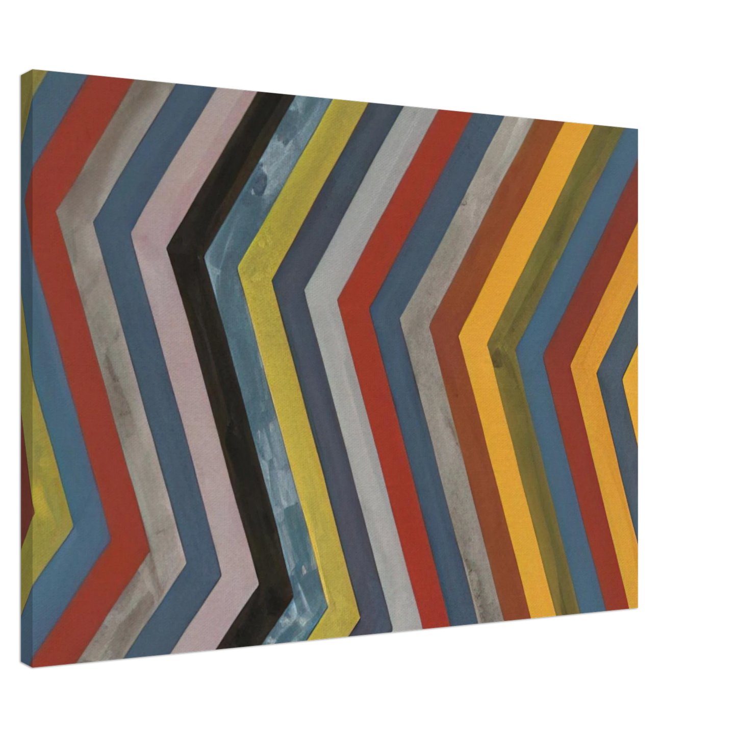 Sol LeWitt - Irregular Bands with Colors Superimposed Canvas - 20x30 cm / 8x12 inches-canvas