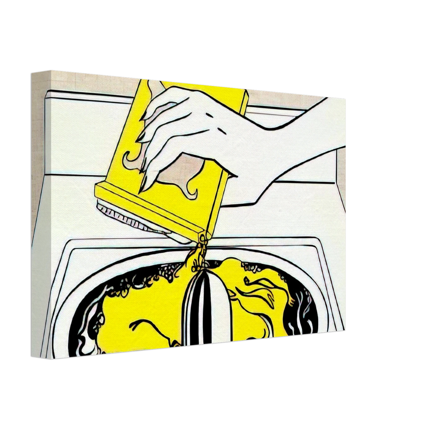 Roy Lichtenstein - WASHING MACHINE 1961 Canvas - 70x100 cm / 28x40 inches-canvas