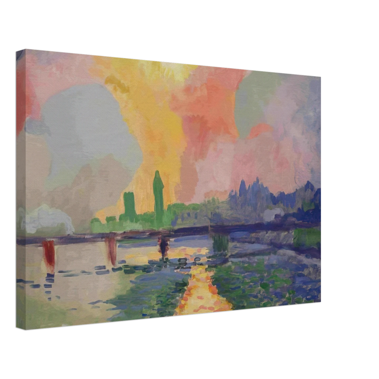 Andre Derain - CHARING CROSS BRIDGE LONDON 1906 Canvas - 70x100 cm / 28x40 inches-canvas