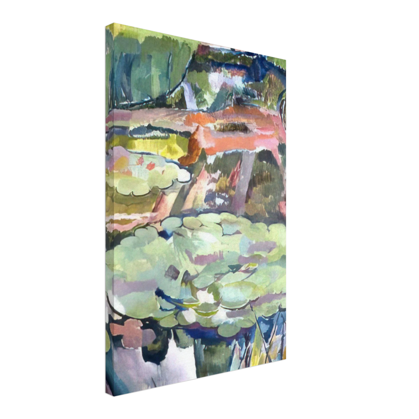 Vanessa Bell - LANDSCAPE WITH A POND AND WATER LILIES 1915 Canvas - 70x100 cm / 28x40 inches-canvas