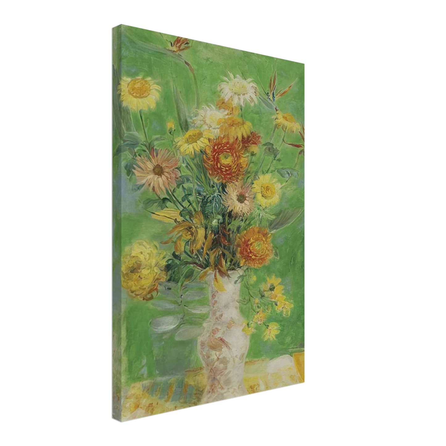 Le Pho - Chrysanthemums and Sunflowers - Post-Impressionism Canvas - 40x60 cm / 16x24 inches-canvas