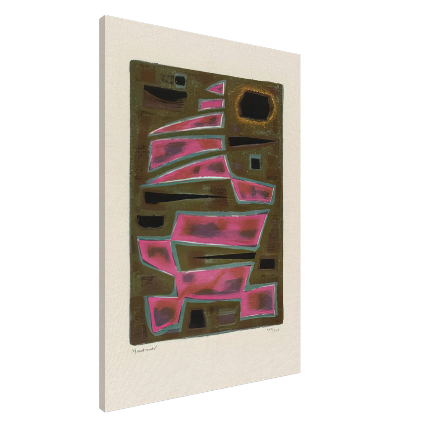 Alfred Manessier - Twilight - 1950 Canvas - 20x30 cm / 8x12 inches-canvas