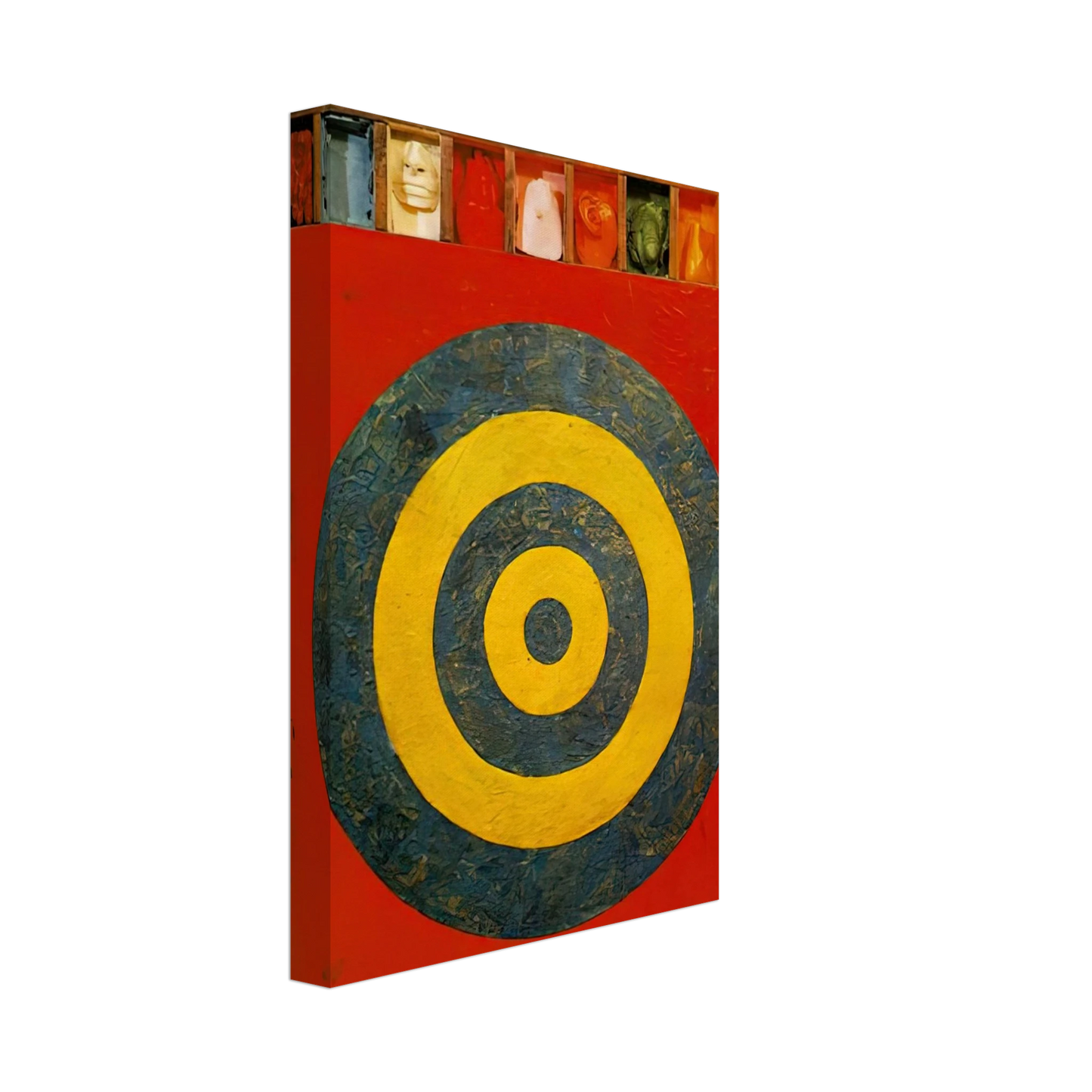 Jasper Johns - TARGET WITH PLASTER CASTS 1955 Canvas - 70x100 cm / 28x40 inches-canvas