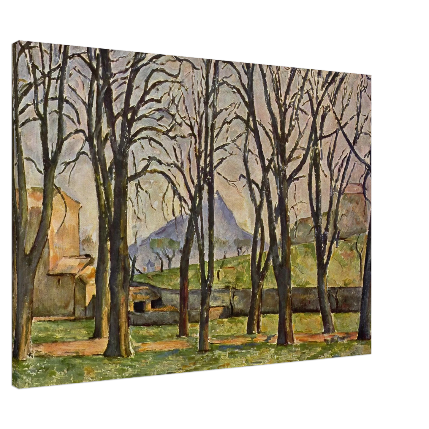 Paul Cezanne - Chestnut Trees at the Jas de Bouffan Canvas - 20x30 cm / 8x12 inches-canvas