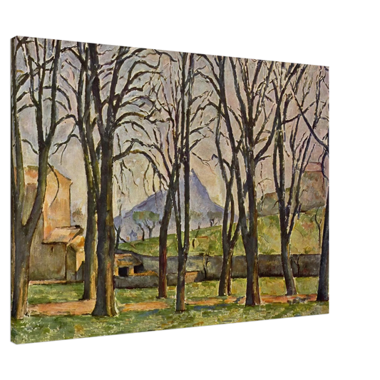 Paul Cezanne - Chestnut Trees at the Jas de Bouffan Canvas - 20x30 cm / 8x12 inches-canvas