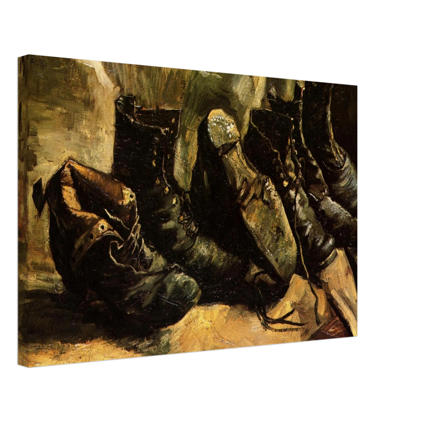Vincent van Gogh - Three Pairs of Shoes Canvas - 70x100 cm / 28x40 inches-canvas