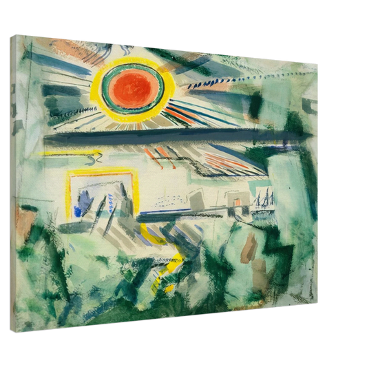 John Marin - Sunset - 1922 Canvas - 20x30 cm / 8x12 inches-canvas