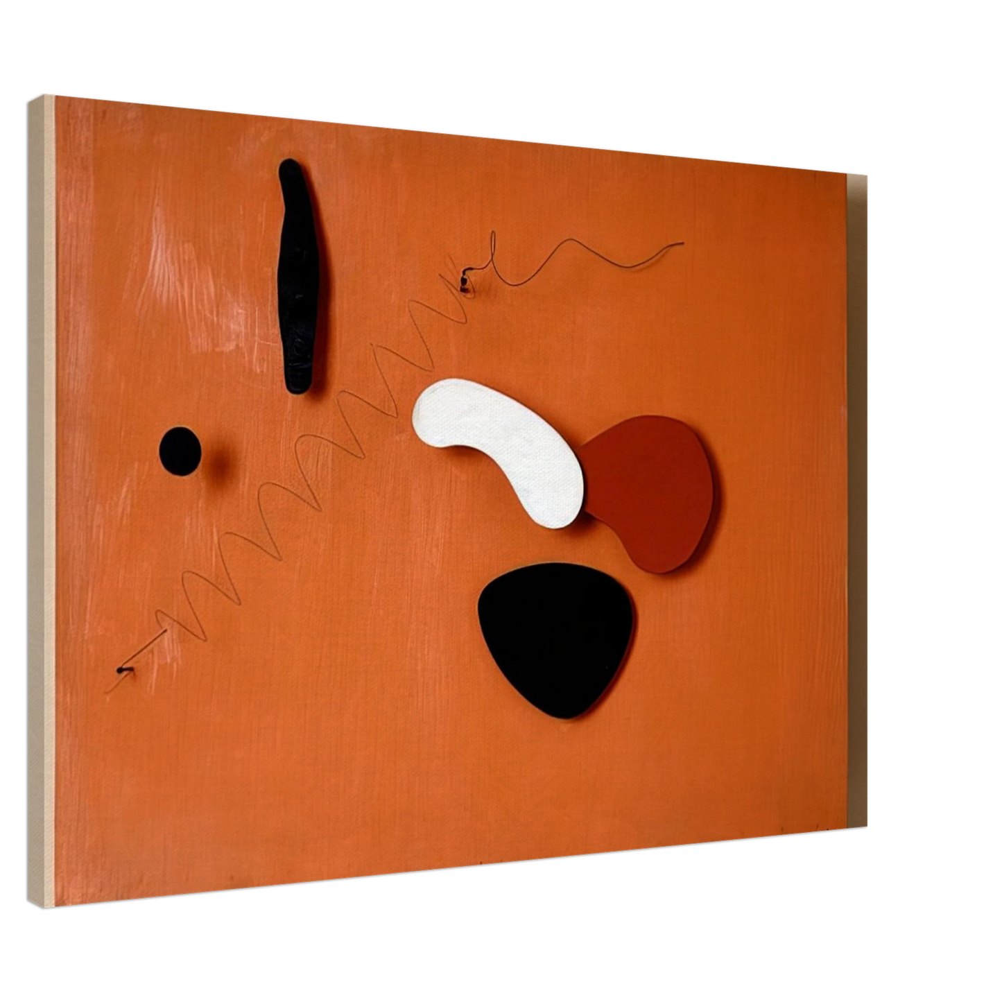 Alexander Calder - THE ORANGE PANEL 1936 Canvas - 20x30 cm / 8x12 inches-canvas
