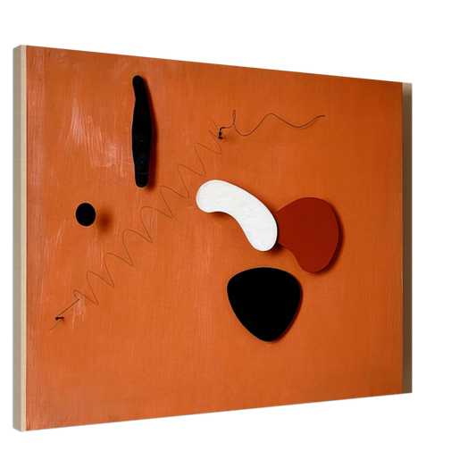 Alexander Calder - THE ORANGE PANEL 1936 Canvas - 20x30 cm / 8x12 inches-canvas