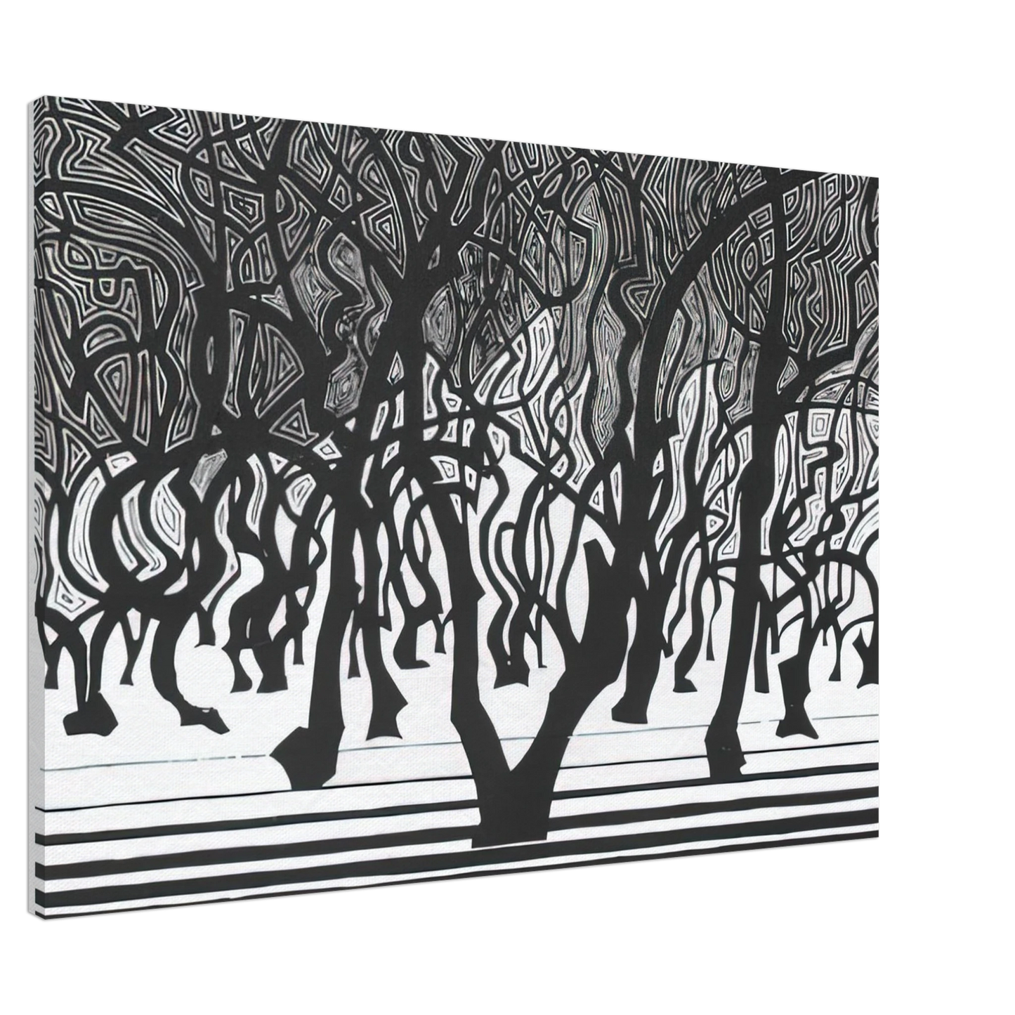 MC Escher - WOODS NEAR MENTON Canvas - 20x30 cm / 8x12 inches-canvas