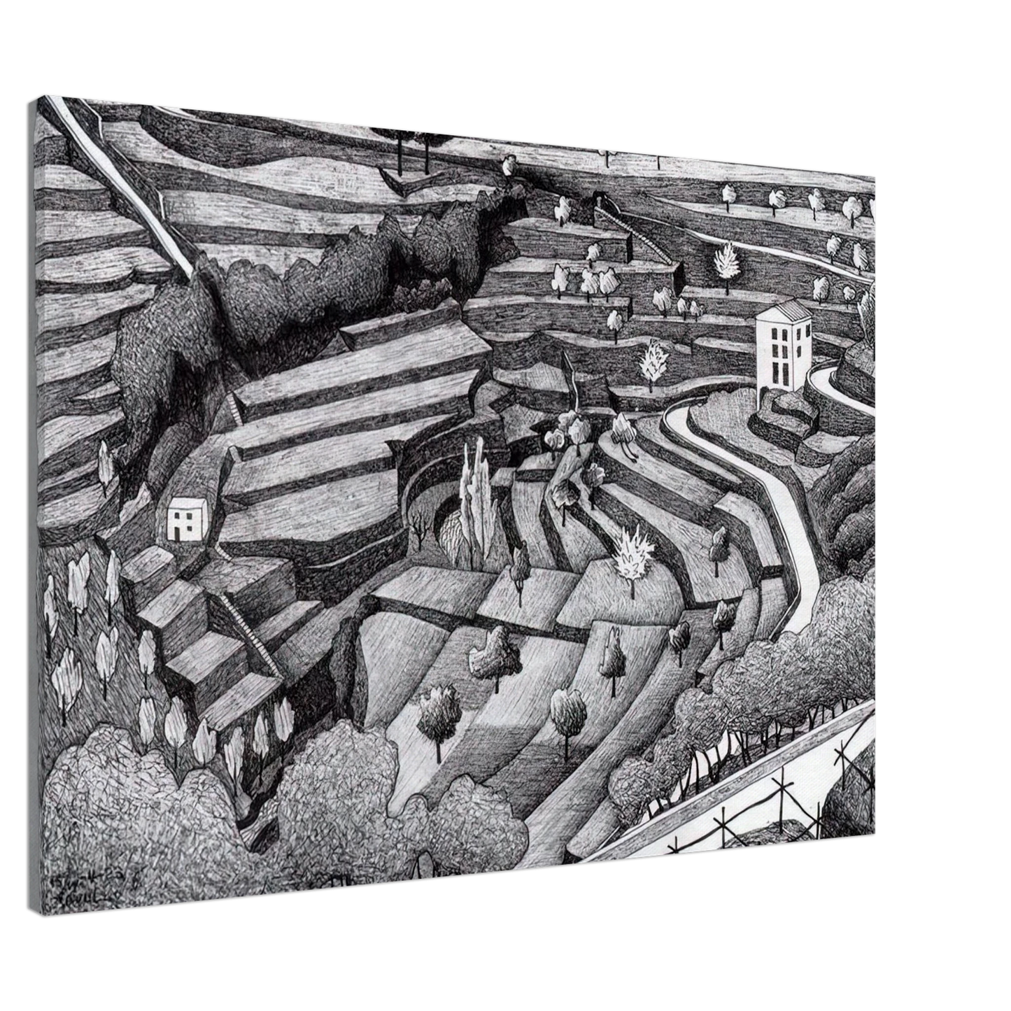 MC Escher - RAVELLO II Canvas - 20x30 cm / 8x12 inches-canvas