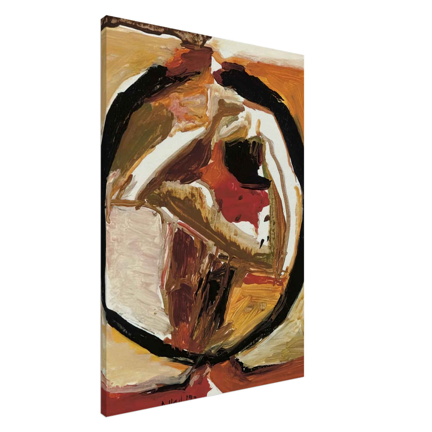 S. H. Raza - Untitled - Abstract Art Canvas - 20x30 cm / 8x12 inches-canvas
