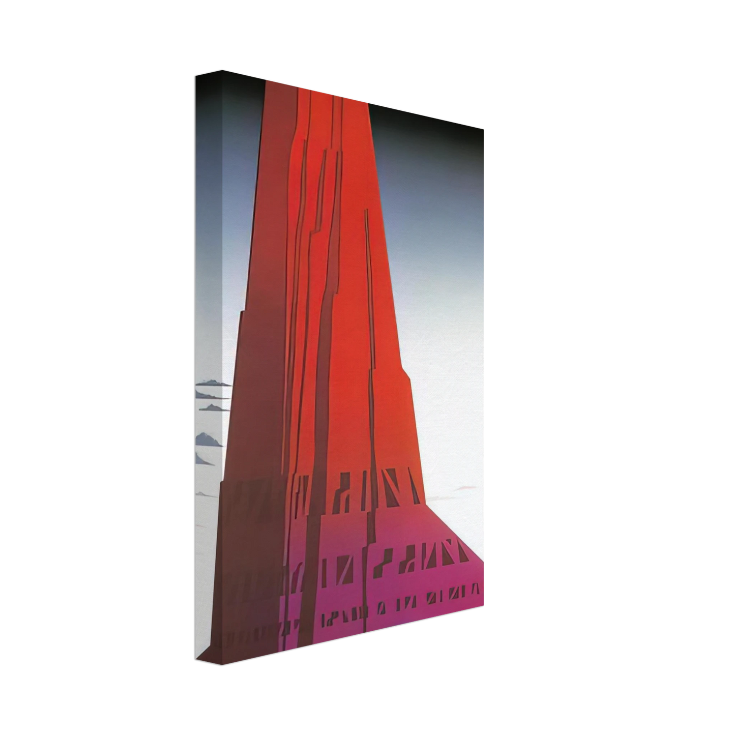 Eyvind Earle - Desert Skyscraper Canvas - 70x100 cm / 28x40 inches-canvas