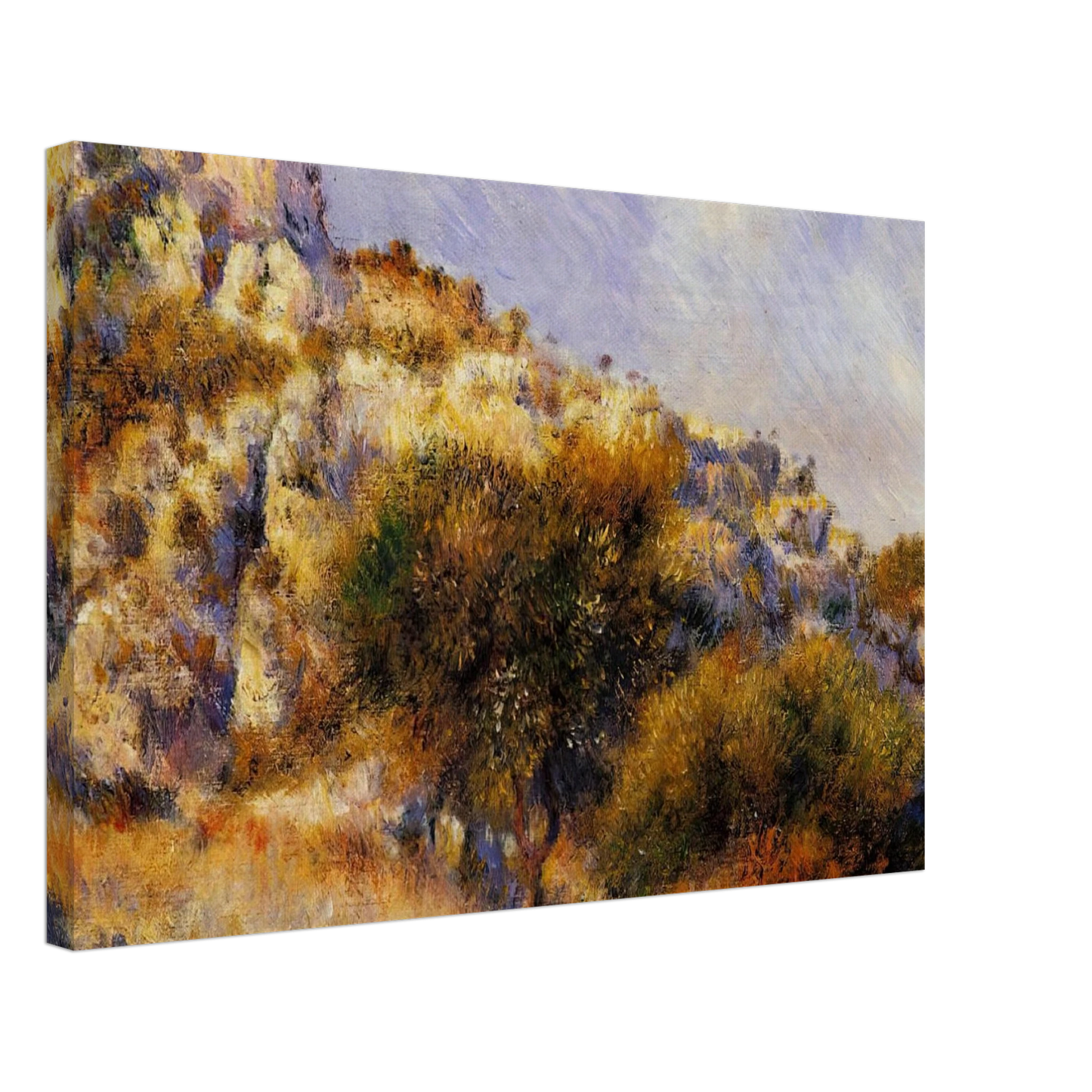 Pierre-Auguste Renoir - Rocks at l'Estaque Canvas - 70x100 cm / 28x40 inches-canvas