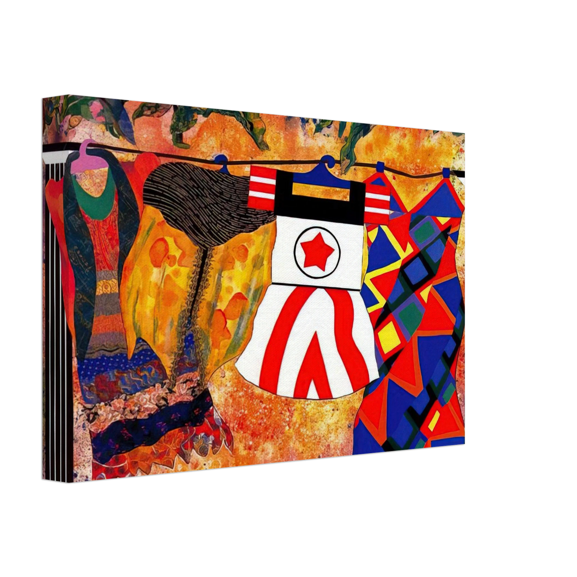 Miriam Schapiro - Yard Sale - 1993 Canvas - 40x60 cm / 16x24 inches-canvas