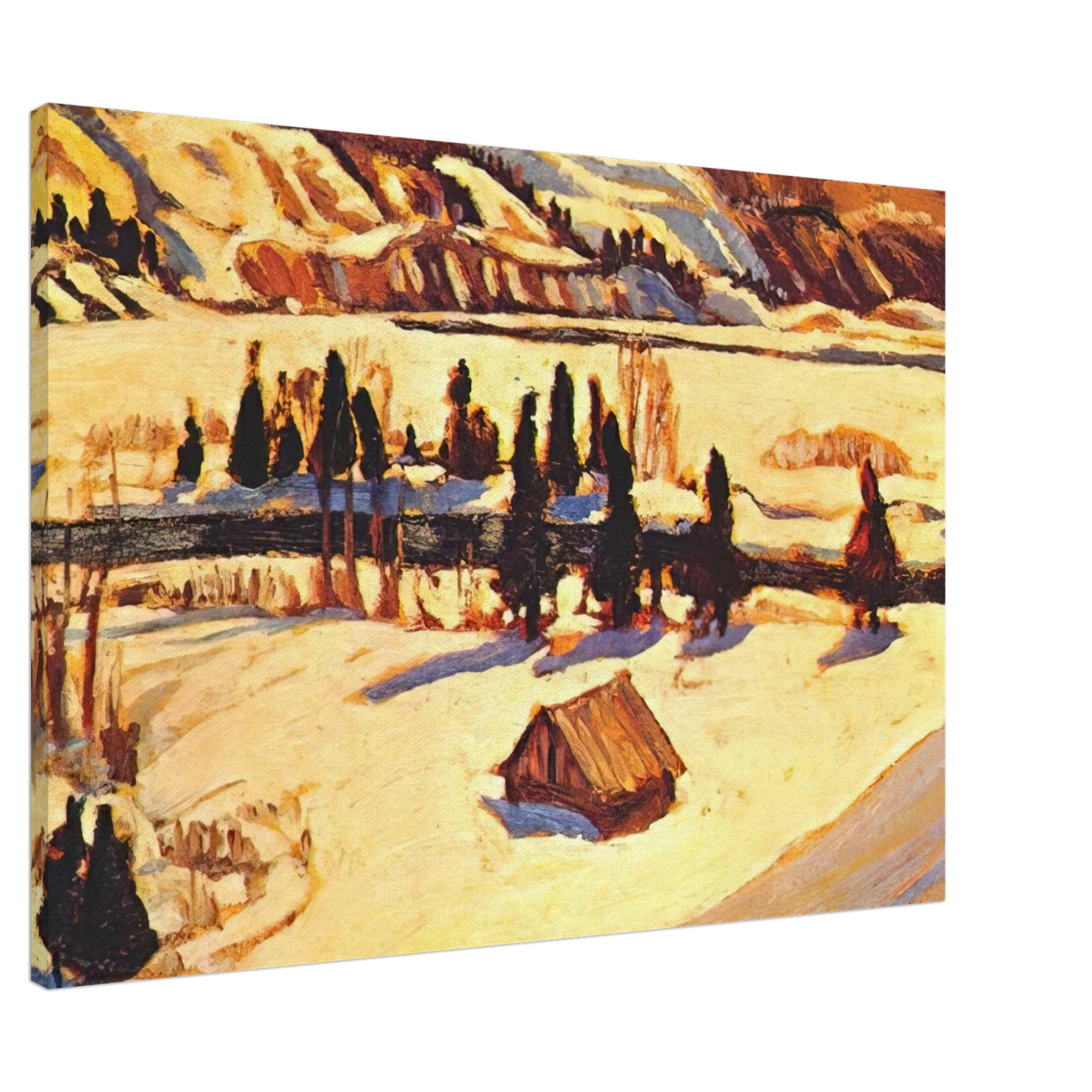 A.Y. Jackson - River St. Urbain - 1930 Canvas - 20x30 cm / 8x12 inches-canvas