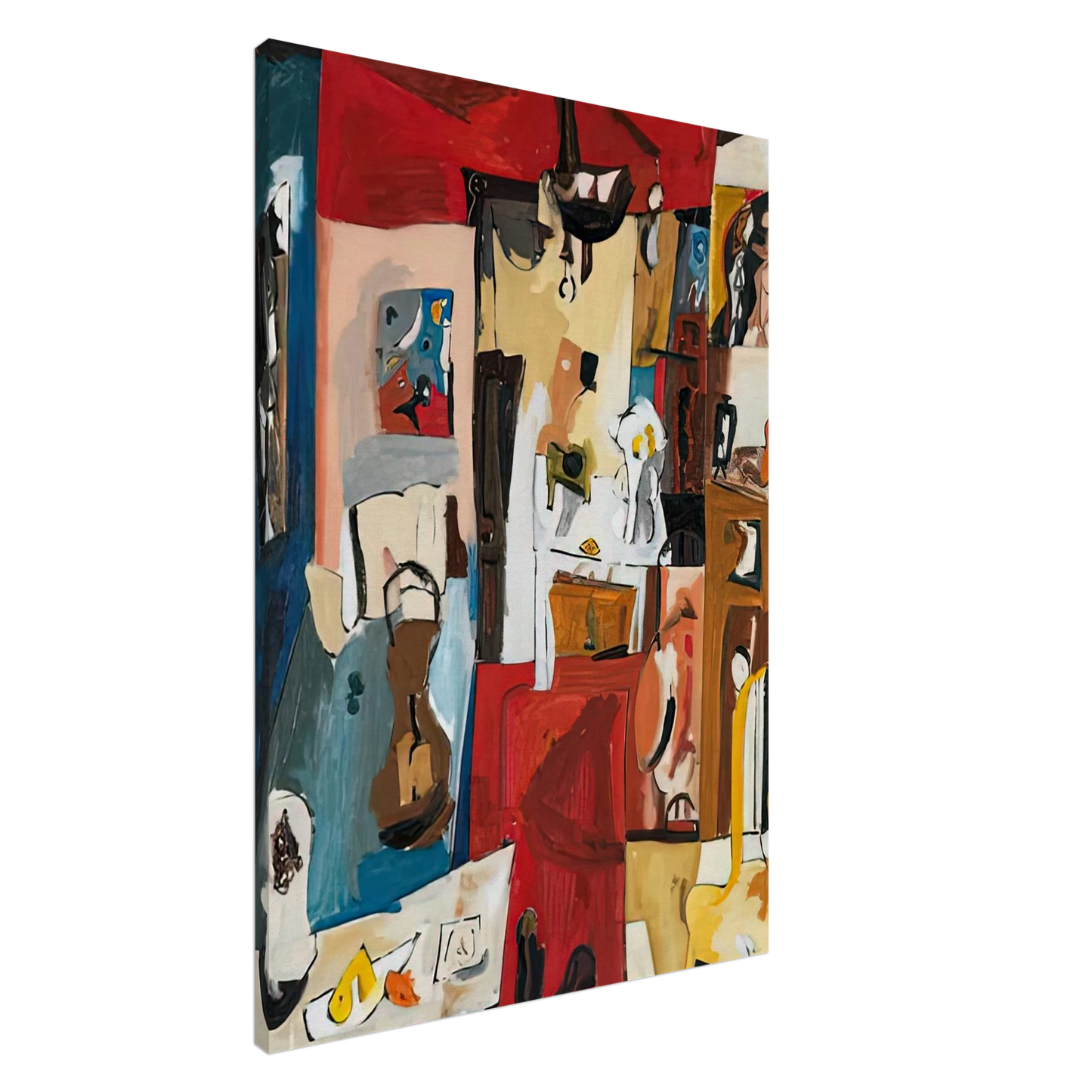 Helen Frankenthaler - 21st Street Studio, 1950- Canvas - 20x30 cm / 8x12 inches-canvas