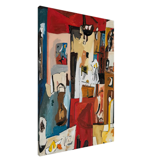 Helen Frankenthaler - 21st Street Studio, 1950- Canvas - 20x30 cm / 8x12 inches-canvas